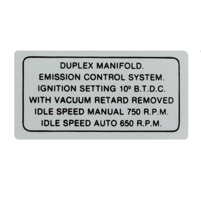 Air Cleaner Decal (E Type 1969-1971)
