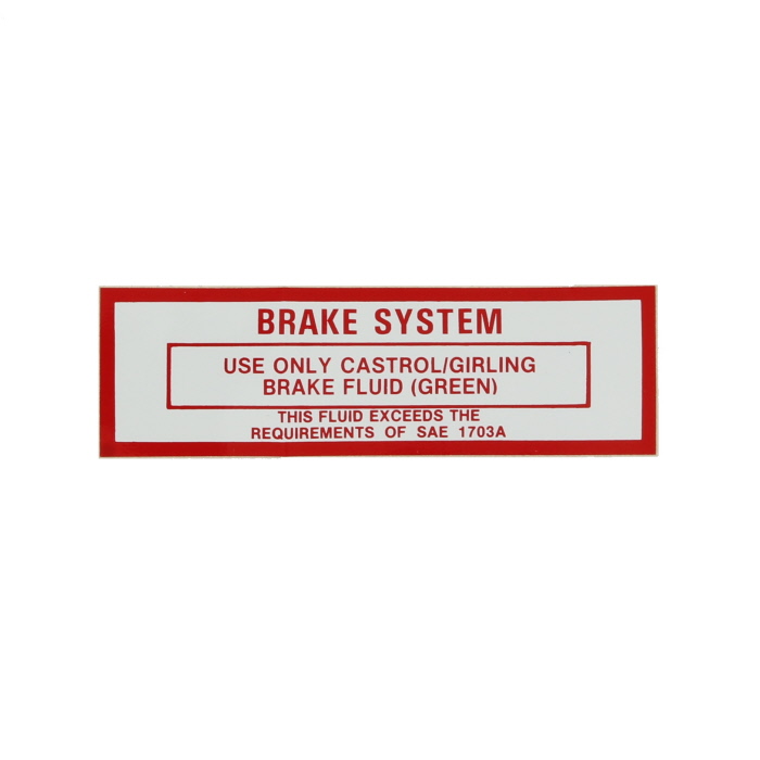 Brake System Decal