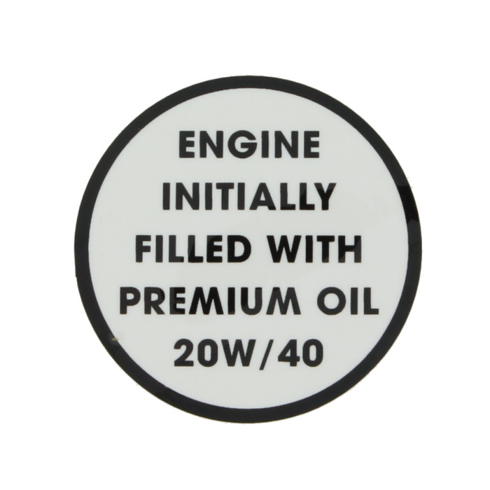 Engine Oil Decal (Round)