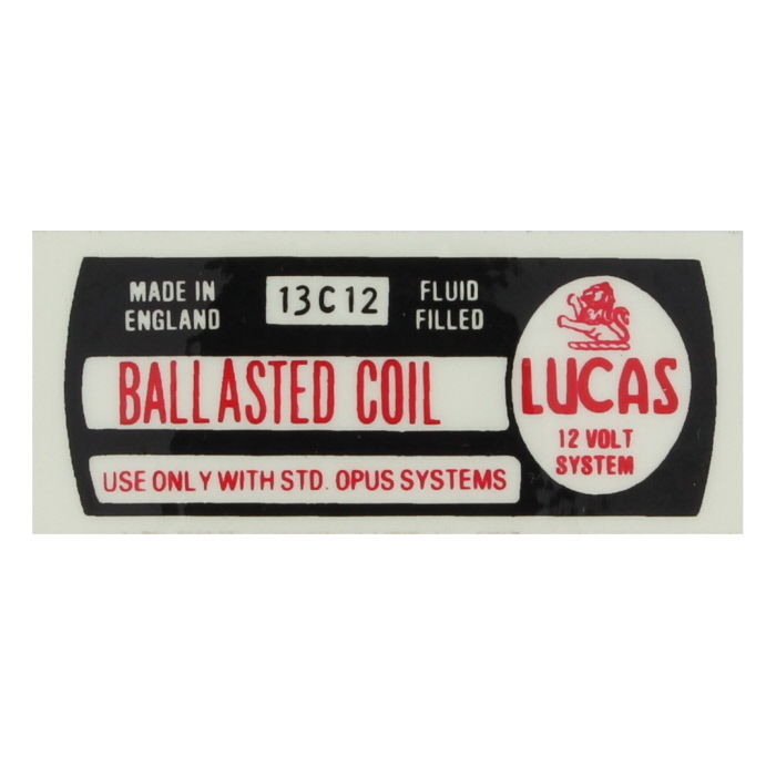 Lucas Ballast Coil Decal
