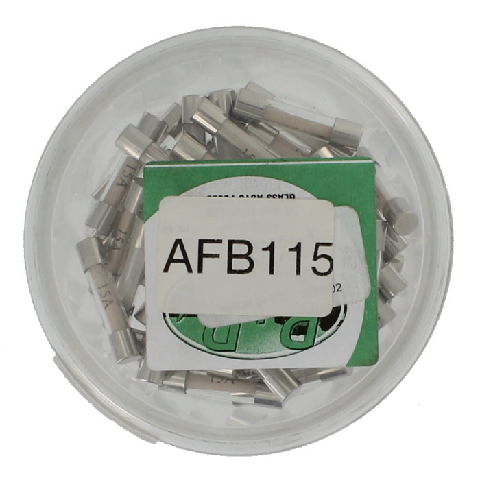 15 amp Glass Fuses, pack of 50