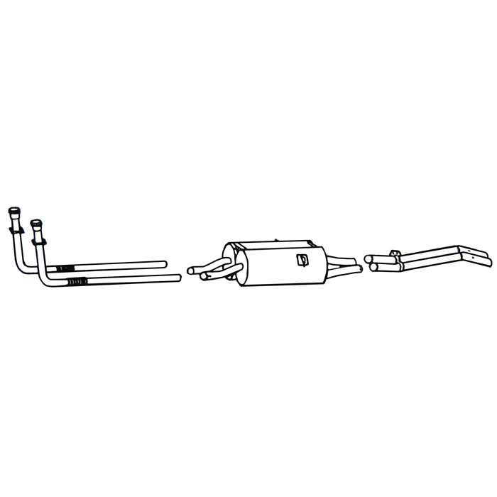 Exhaust System, MK2 1961 - 1968 Stainless Steel System