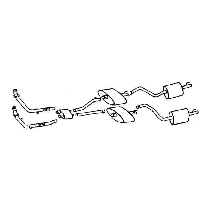 Stainless Steel Exhaust System S-type 3.4/3.8 & 420