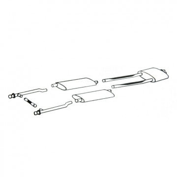 XKE V12 1973-1974 Premium 304 Twin outlet Stainless Steel Exhaust System
