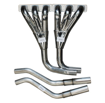 HEADER SET BIG BORE  XKE 6 CYL. 1961 -1971 STAINLESS STEEL