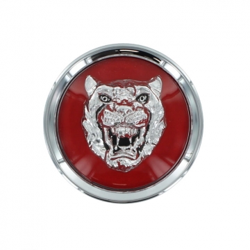 BADGE, ROAD WHEEL (SUPERCHARGED) (SILVER - RED)