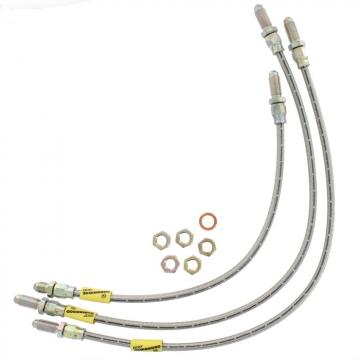 Braided Stainless Steel Brake Hose Kit - XKE-6CYL - Coupe & Roadster - 1961-1971